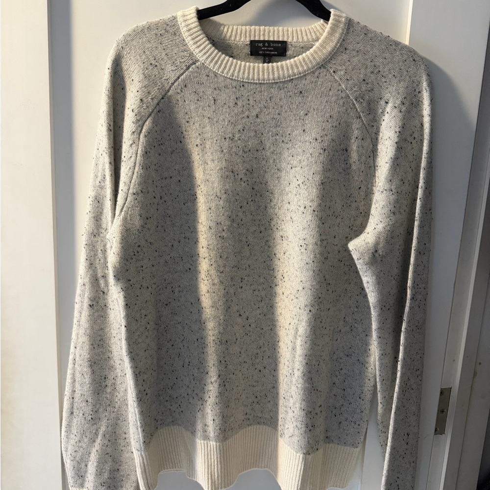 Rag & Bone Cream Speckled Crewneck Sweater